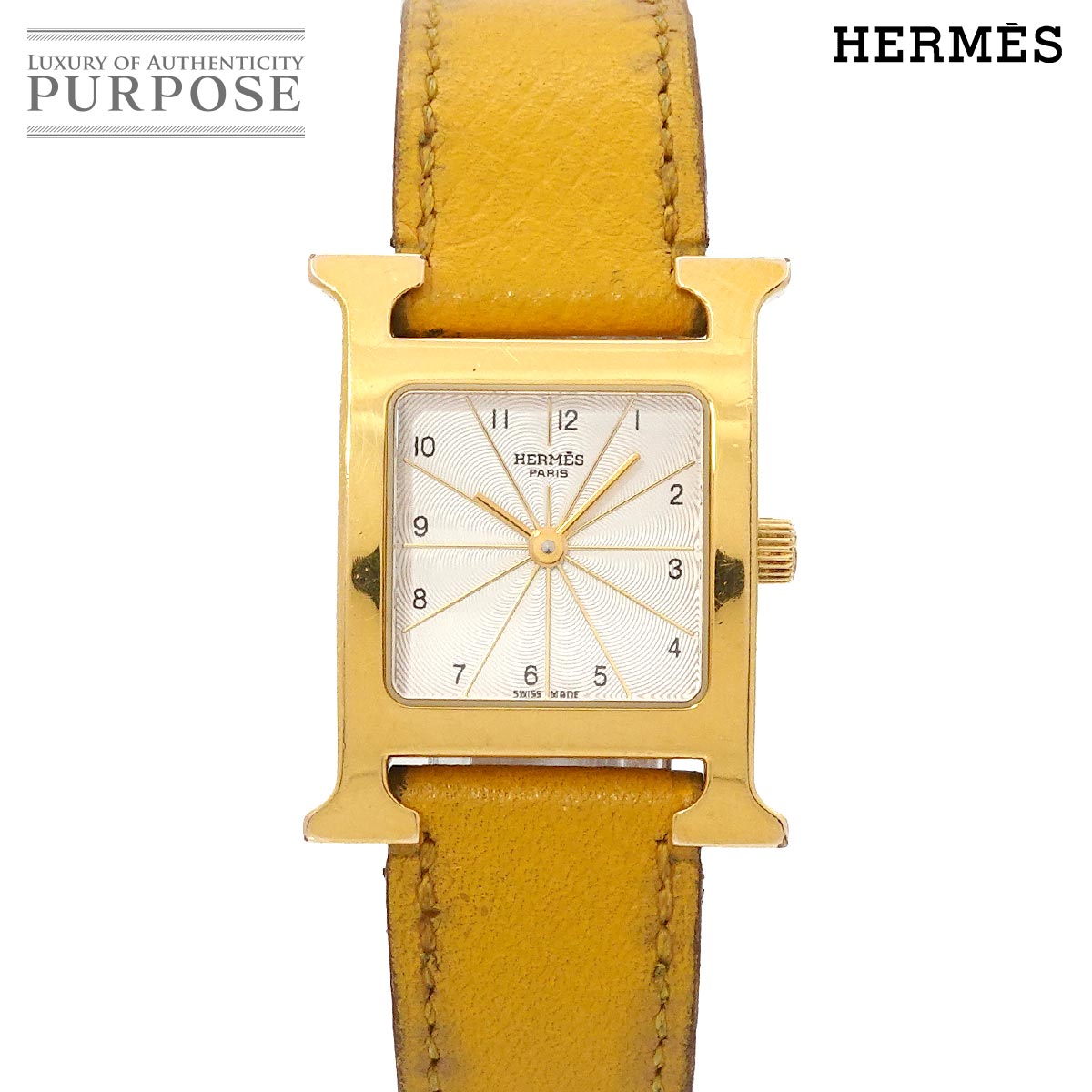 HERMES Hウォッチ HH1 201 レディース 腕時計 シルバー クォーツ ウォッチ H Watch エルメス 90315465