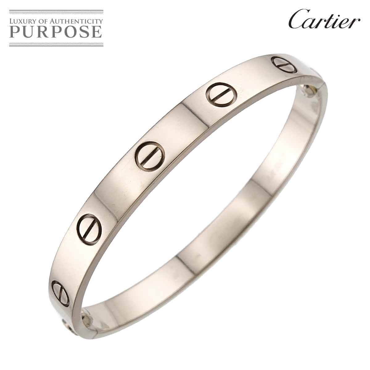 Cartier ラブ ブレス #16 K18 WG ホワイトゴールド 750 ブレスレット バングル Love Bracelet【証明書付き】カルティエ 90310349