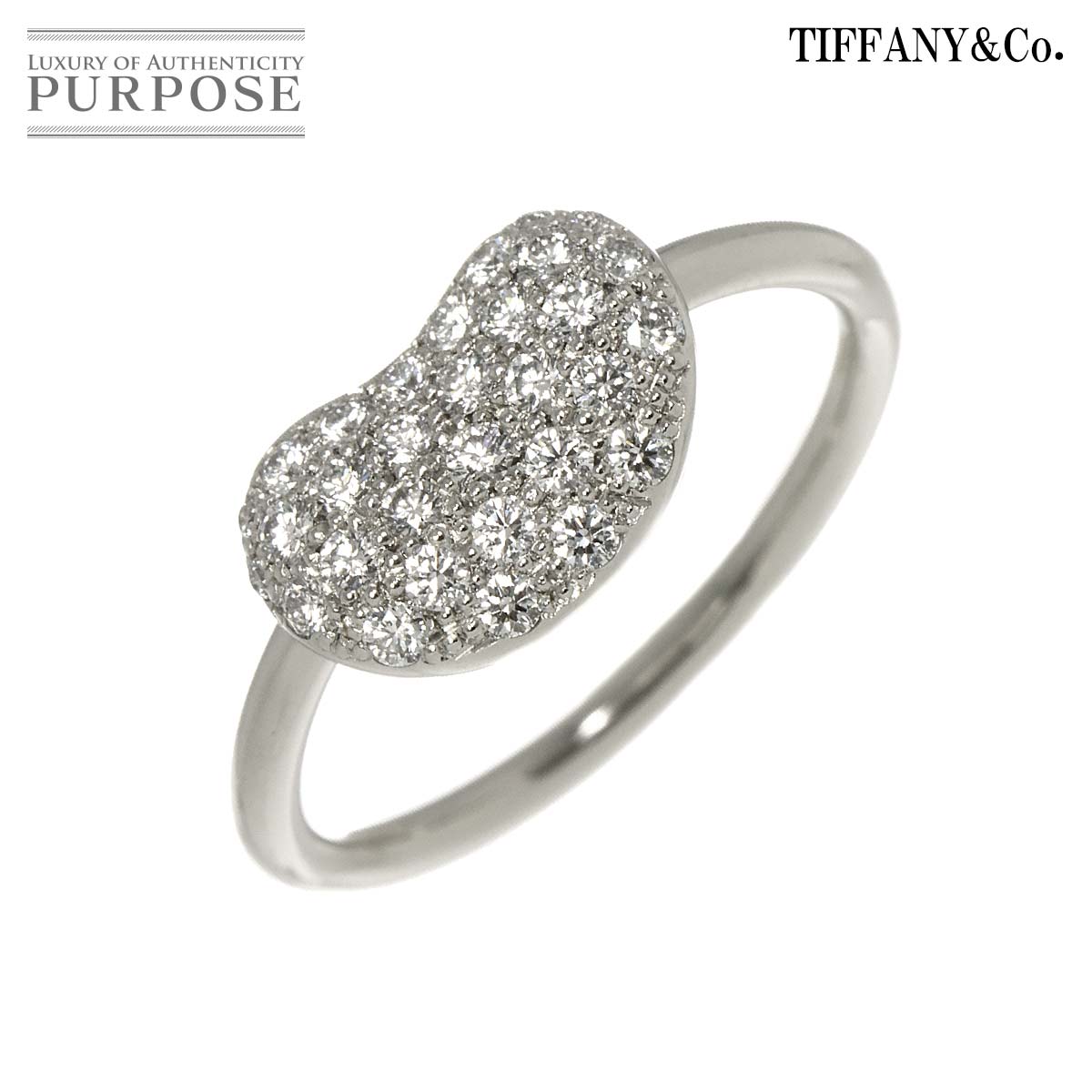 TIFFANY&Co. ビーン デザイン ワイヤー 11号 リング ダイヤ 0.38ct Pt プラチナ 指輪 Bean Ring ティファニー 90311338