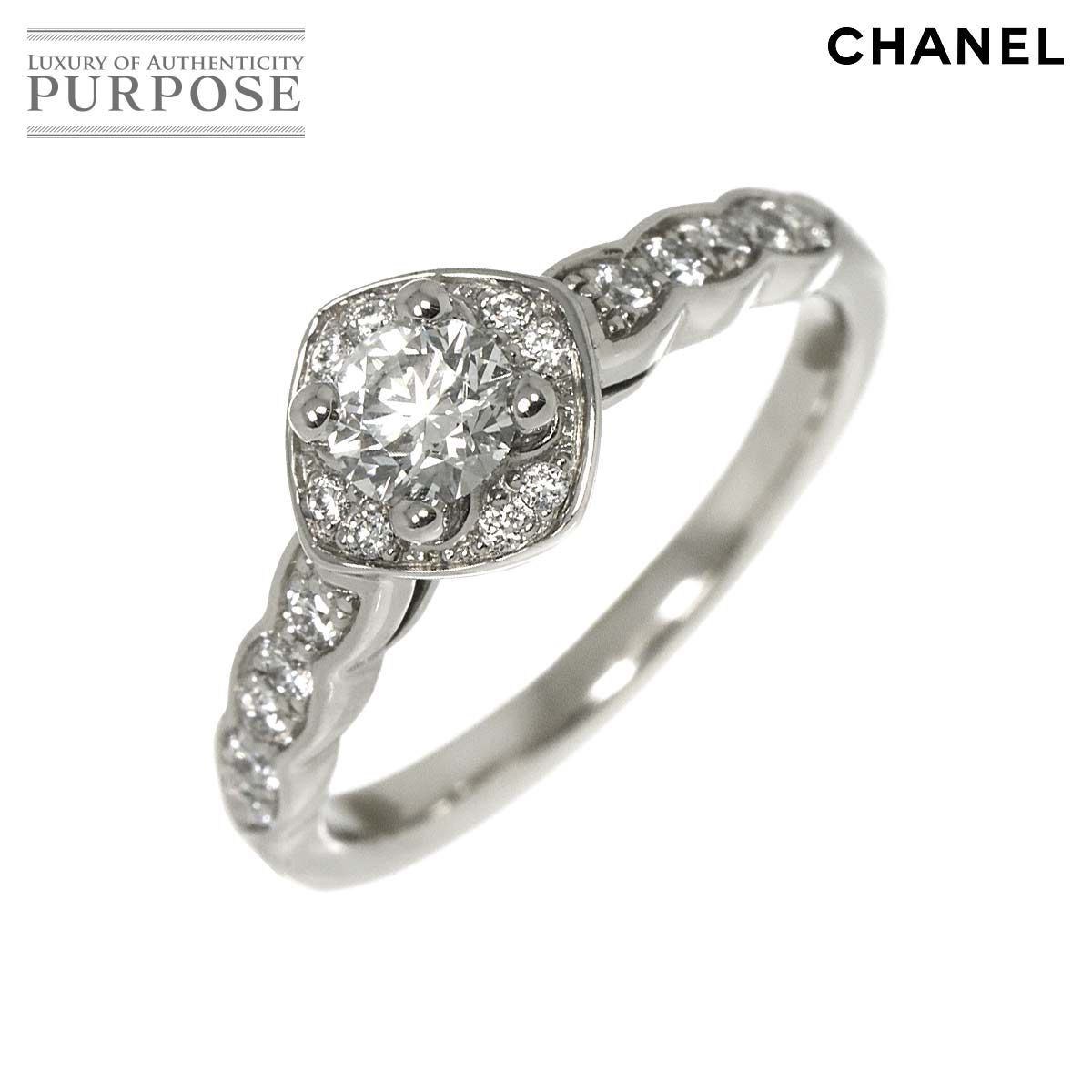 CHANEL ココクラッシュ ダイヤ 0.26ct E/IF/3EX #48 リング Pt プラチナ 指輪 Coco Crush Ring シャネル 90311445