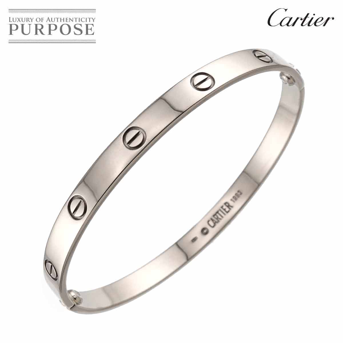 Cartier ラブ ブレス #20 K18 WG ホワイトゴールド 750 ブレスレット バングル Love Bracelet カルティエ 90311569