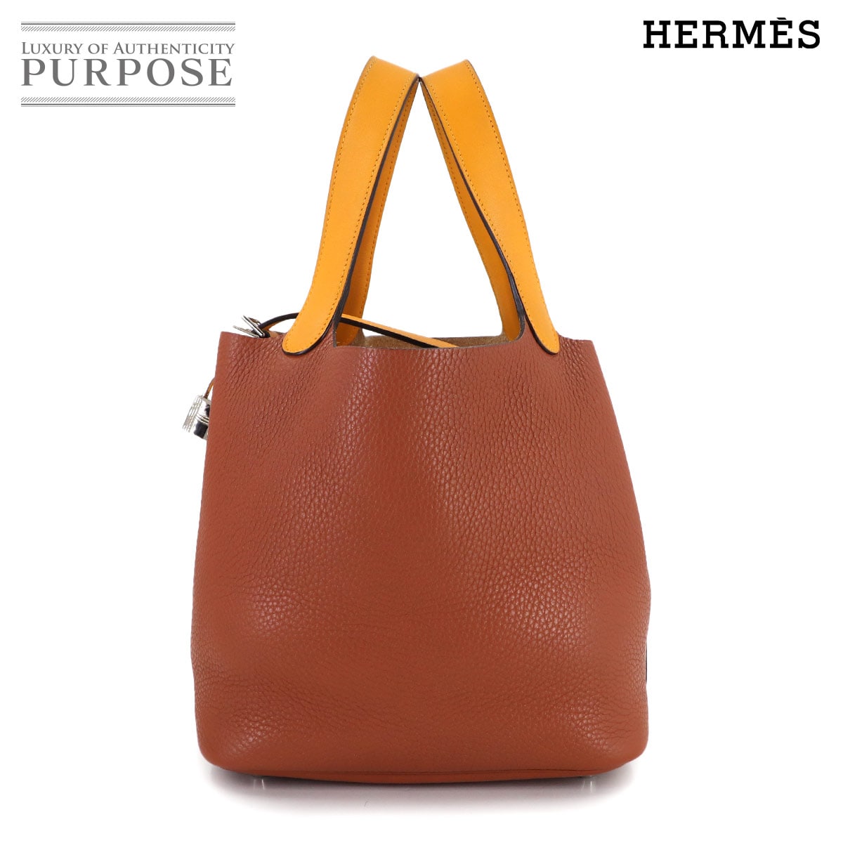 HERMES ピコタンロック タッチ MM ハンド バッグ トリヨンクレマンス スイフト キュイーブル ジョーヌドール X刻印 Picotin Lock エルメス 90313066