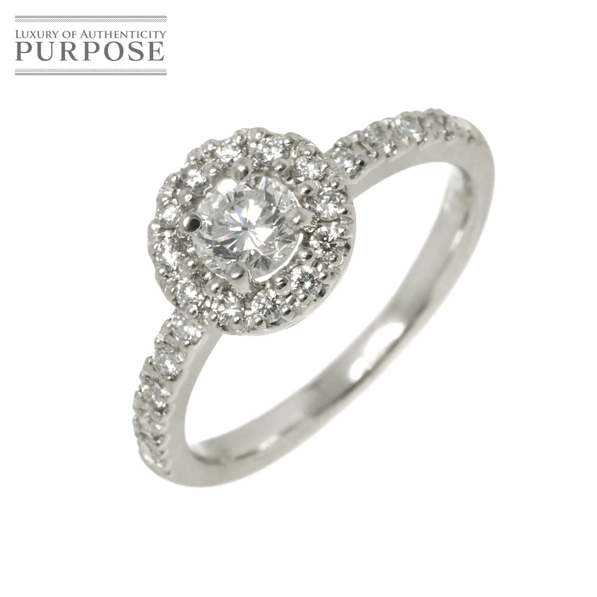 リング 10号 ダイヤ 0.381ct D/SI2/GD 0.27ct Pt プラチナ 指輪 【鑑定書付き】 Diamond Ring 90314998