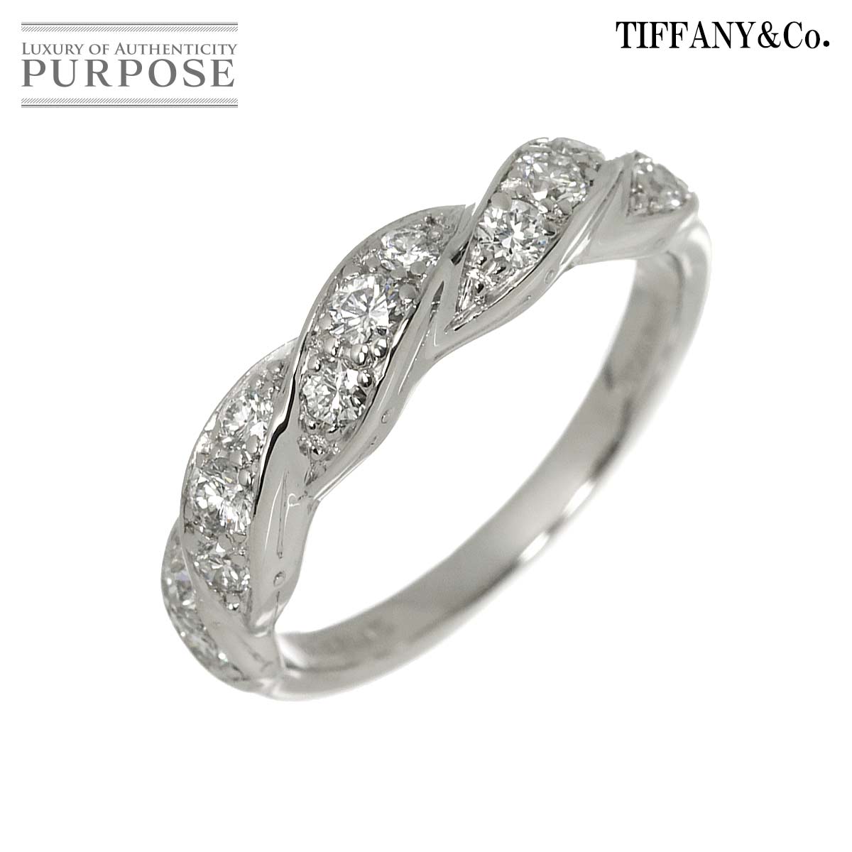 TIFFANY&Co. 7.5号 リング ダイヤ Pt プラチナ 指輪 Diamond Ring ティファニー 90310409