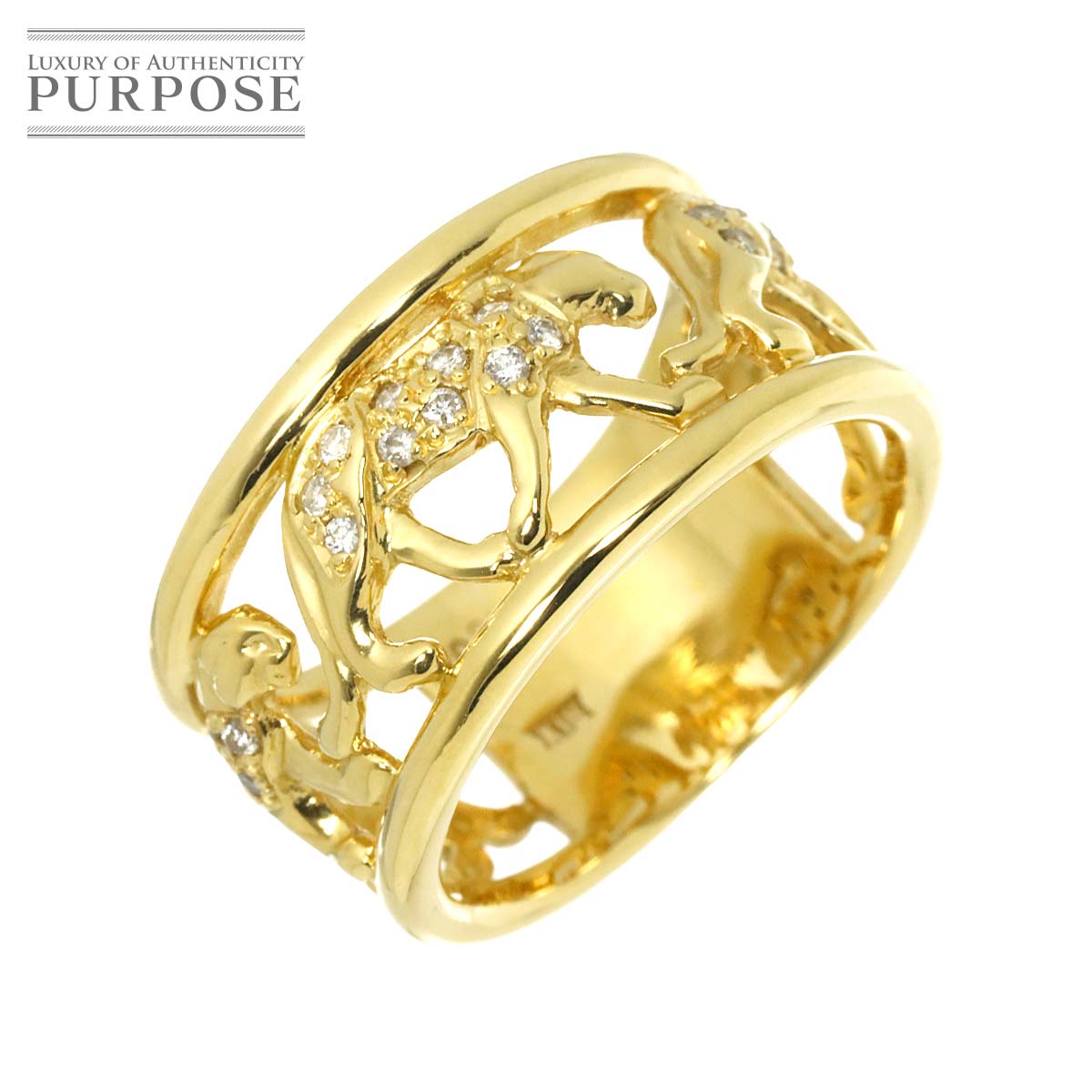 リング 13.5号 ダイヤ 0.21ct K18 YG イエローゴールド 750 指輪 Diamond Ring 90310839