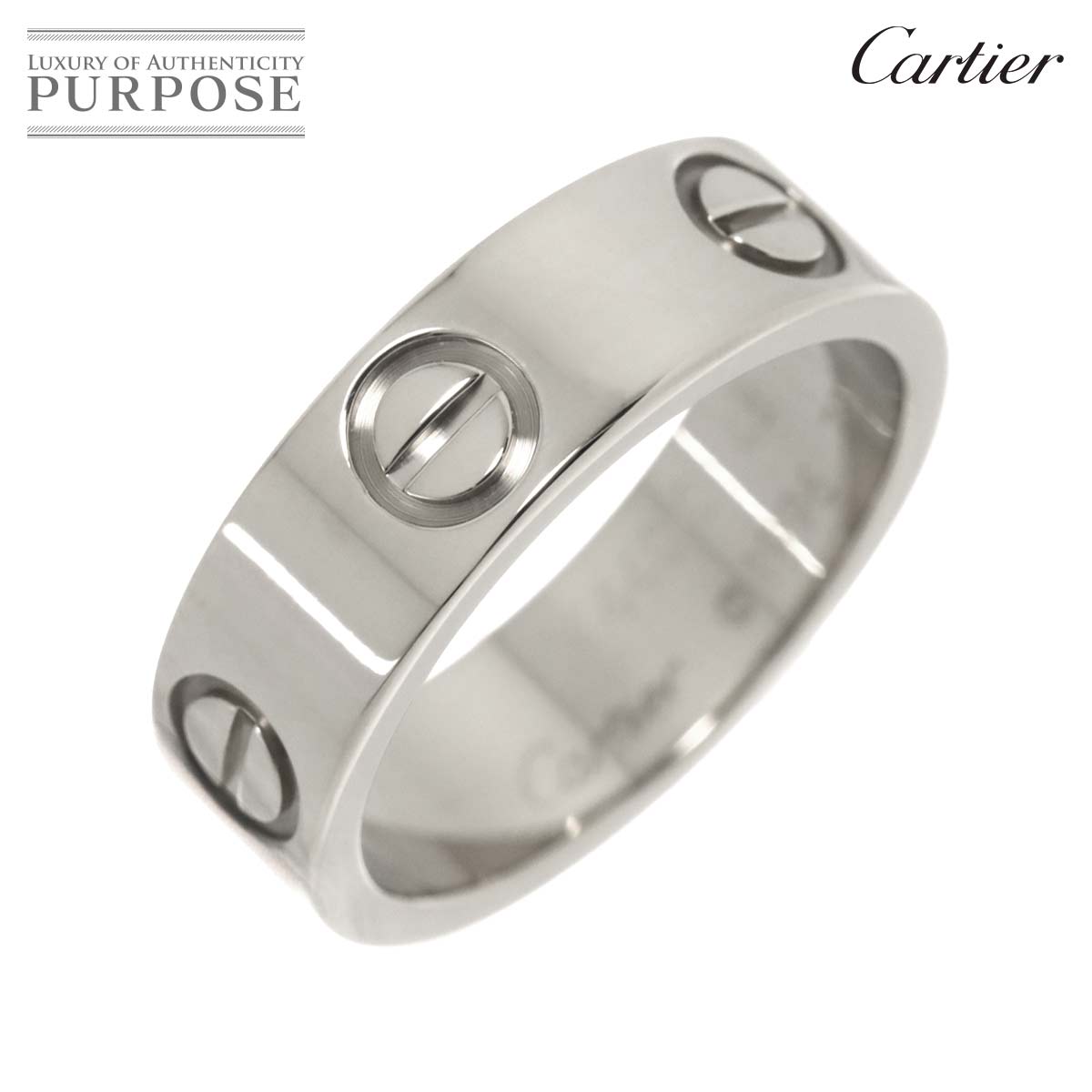 Cartier ラブ クラシック #48 リング K18 WG ホワイトゴールド 750 指輪 Love Ring カルティエ 90311446