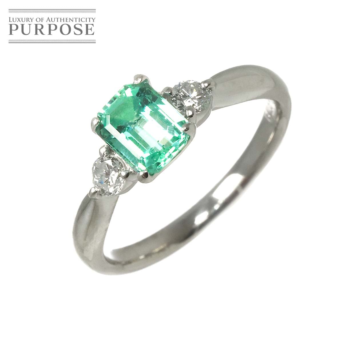 リング 11.5号 ベリル 0.82ct ダイヤ 0.20ct Pt プラチナ 指輪 【ソーティング付き】 Beryl Ring 90312183