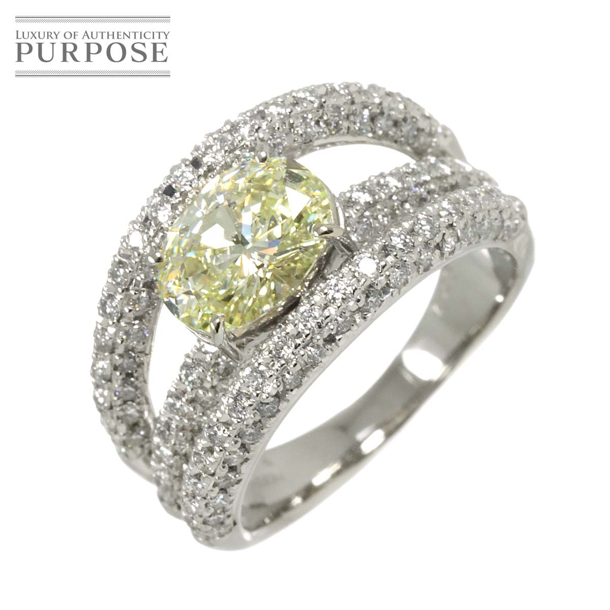 リング 14号 ダイヤ 1.598ct M/SI2 1.43ct Pt プラチナ 指輪 【ソーティング付き】 Diamond Ring 90312265