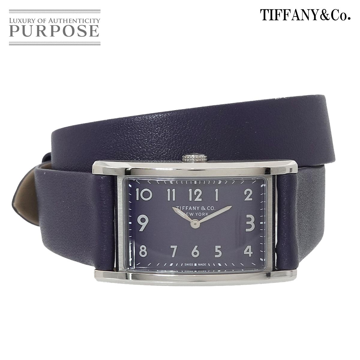 TIFFANY&Co. イーストウエスト ミニ 36668644 レディース 腕時計 ネイビー クォーツ ウォッチ East West Mini ティファニー 90314702