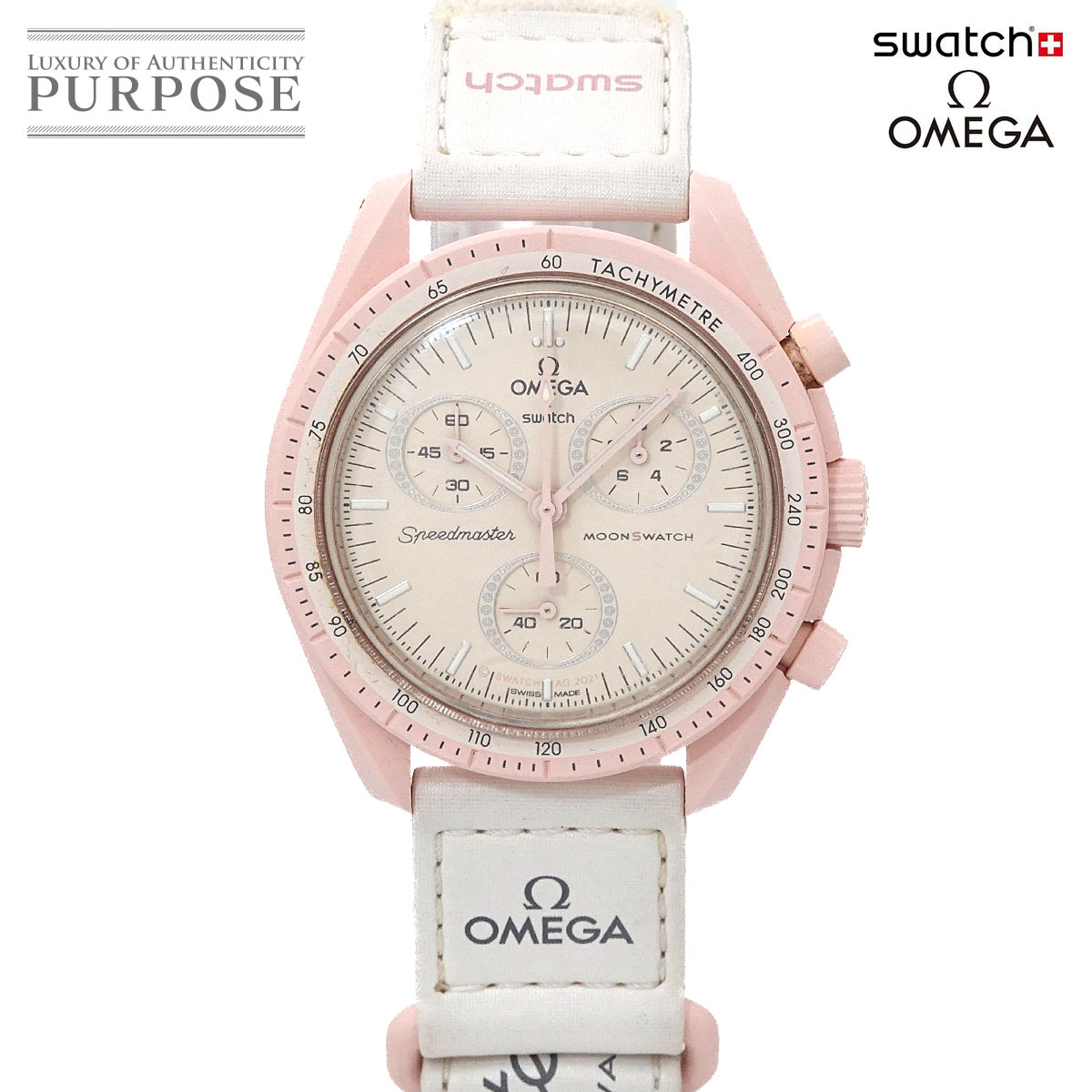swatch OMEGA×swatch バイオセラミック ムーンスウォッチ MISSION TO VENUS クロノグラフ SO33P100 レディース 腕時計 クォーツ スウォッチ 90314707