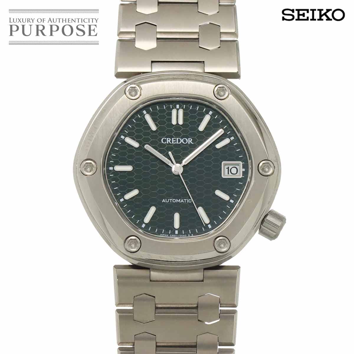 SEIKO クレドール ロコモティブ GCCR997 メンズ 腕時計 CR01 00B0 デイト グリーン オートマ 自動巻き ウォッチ Credor セイコー 90315196