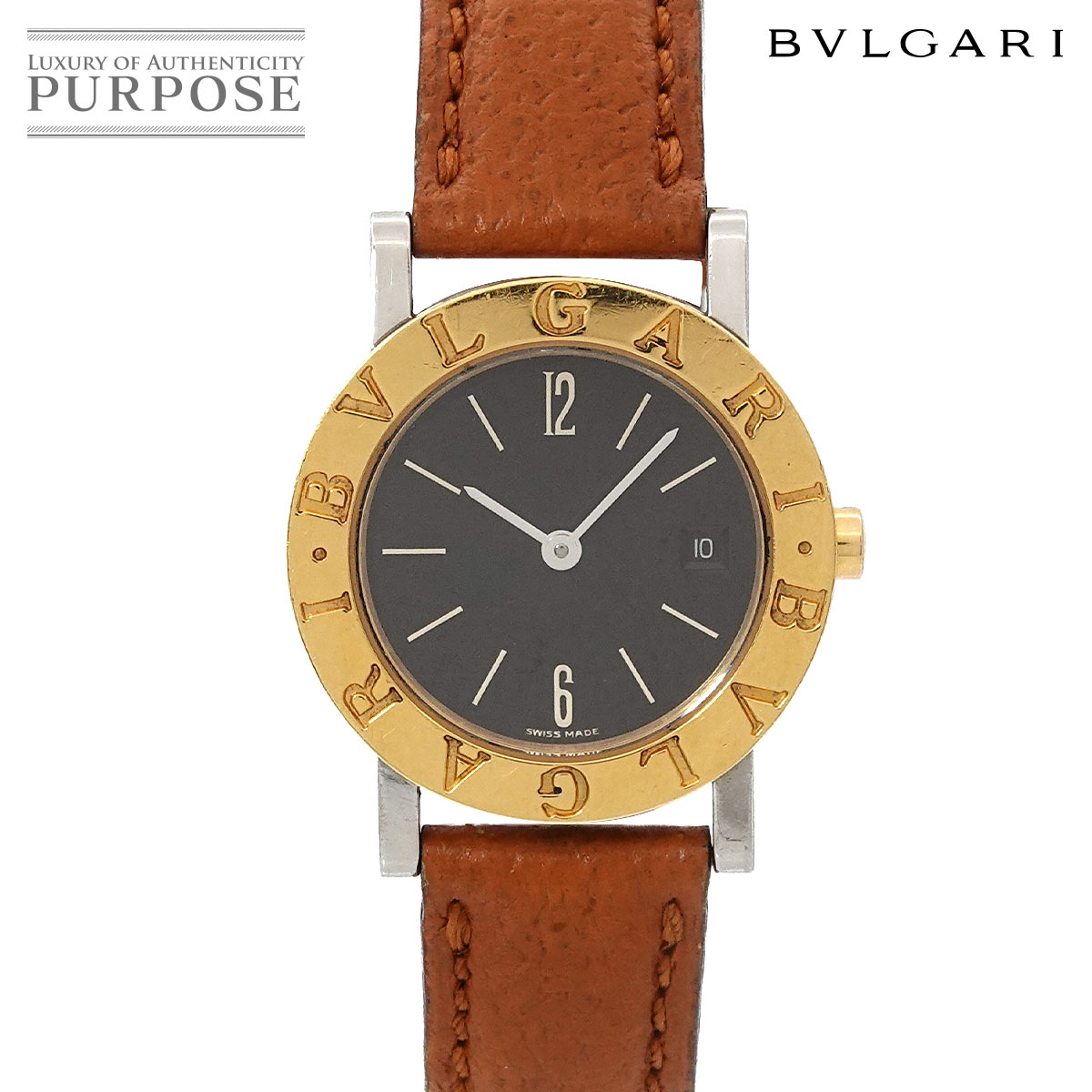 BVLGARI ブルガリブルガリ コンビ BB26SGLD レディース 腕時計 デイト ブラック YG イエローゴールド クォーツ ウォッチ BVLGARIBVLGARI ブルガリ 90315246