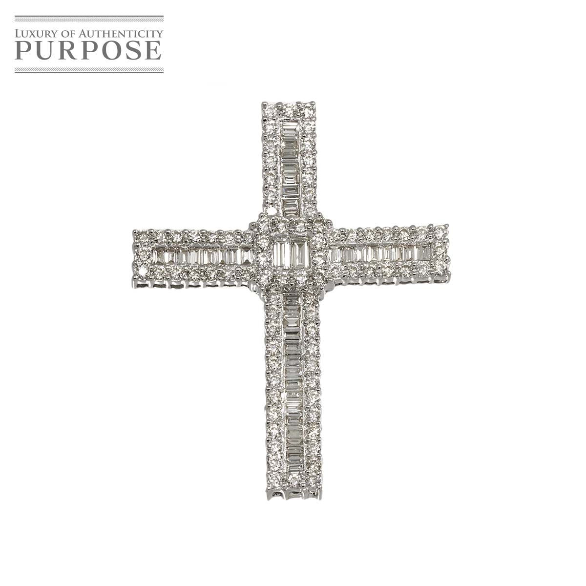 ダイヤ 2.46ct ペンダント トップ K18 WG ホワイトゴールド 750 Diamond Pendant 90312159