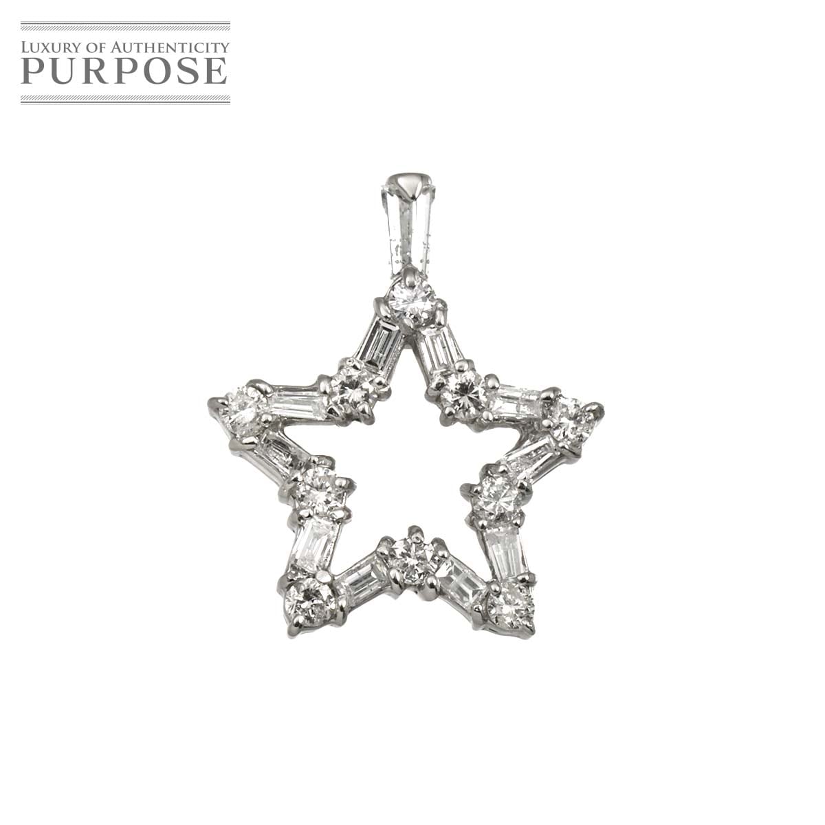 ダイヤ 0.50ct Pt プラチナ ペンダント トップ Diamond Pendant 90312904