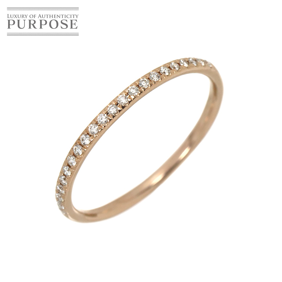 リング 15号 ダイヤ 0.10ct K18 PG ピンクゴールド 750 指輪 Diamond Ring 90313514