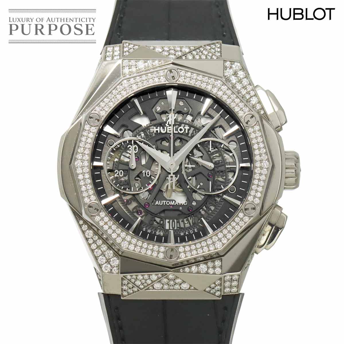 HUBLOT クラシックフュージョン アエロフュージョン クロノグラフ オーリンスキー オルタナティヴパヴェ 525 NX 0170 RX 1804 ORL18 メンズ 腕時計 ダイヤ スケルトン 自動巻き ウォッチ Classic fusion ウブロ 90317566