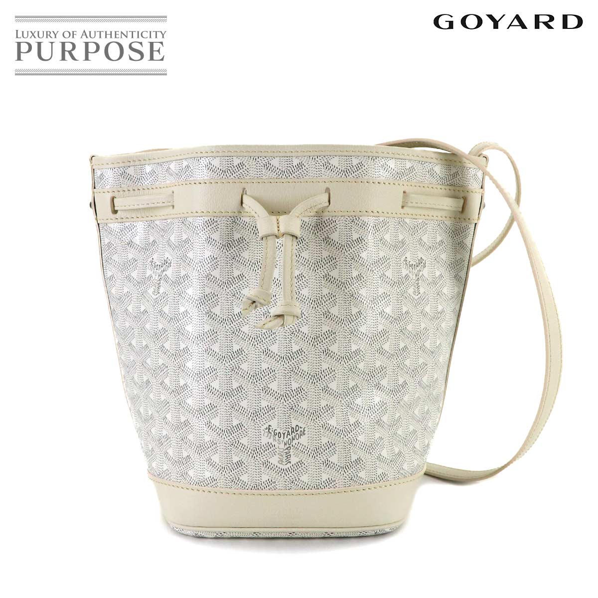 GOYARD プティ フロ PM バケット ショルダー バッグ PVC レザー ホワイト Petit Flot PM Bucket Bag ゴヤール 90314102