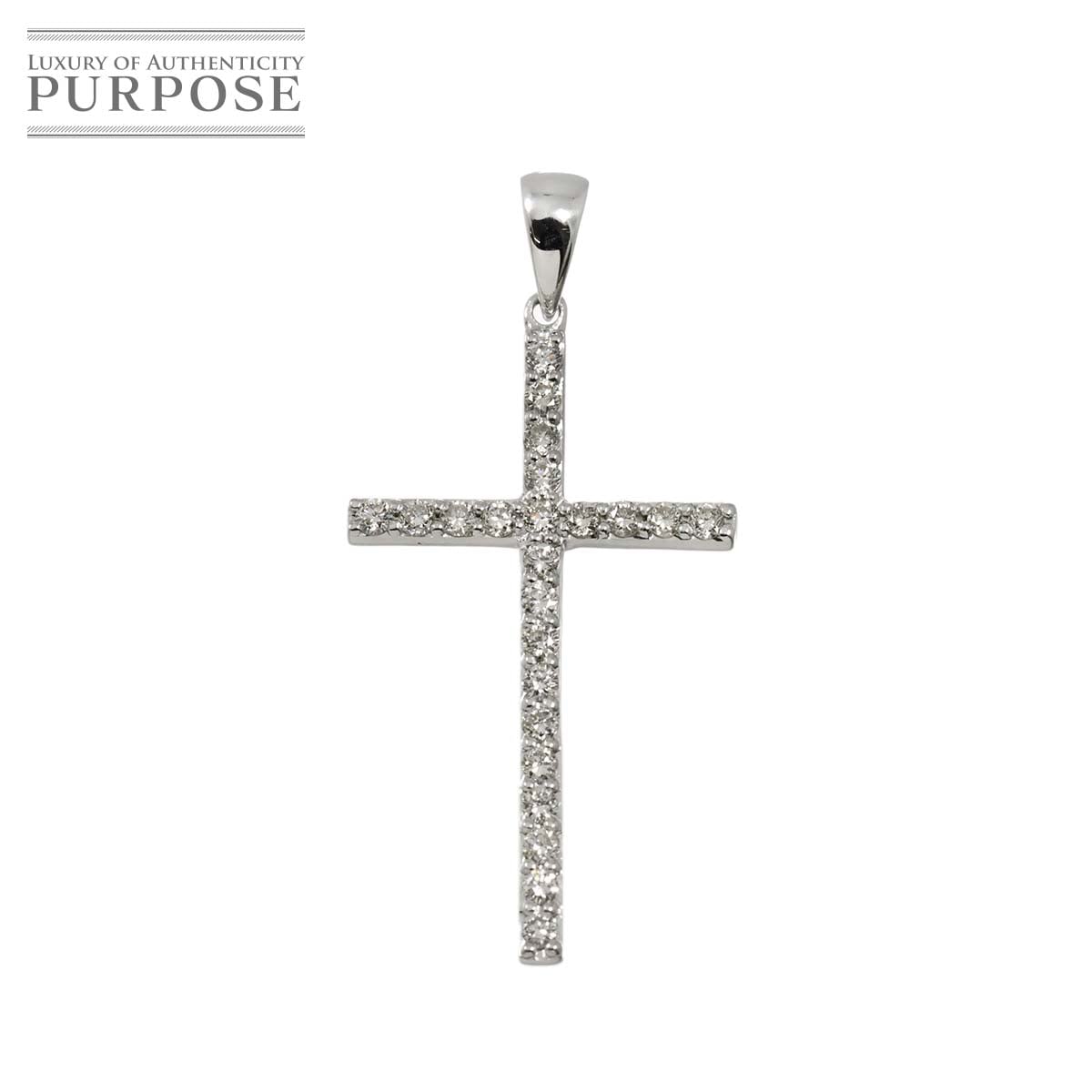 ダイヤ 0.34ct ペンダント トップ K18 WG ホワイトゴールド 750 Diamond Pendant 90311939
