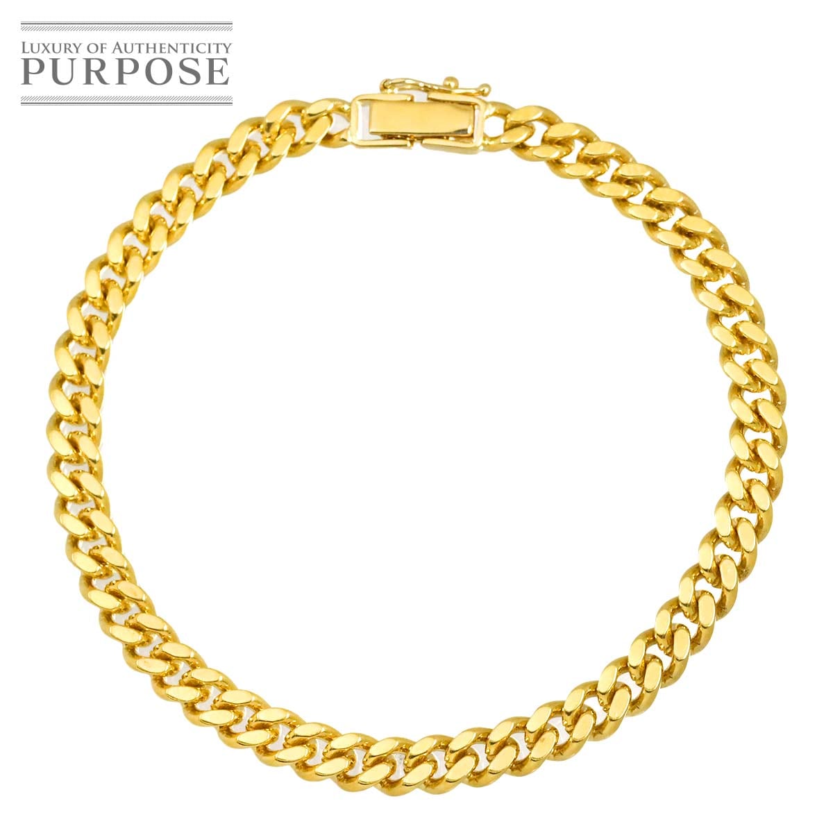 K18 喜平 ブレスレット 17.5cm 2面 18.0g 幅 5mm イエローゴールド 750 キヘイ kihei bracelet 90318131