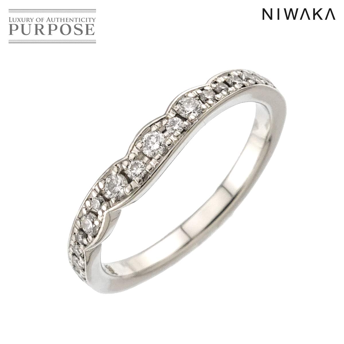 NIWAKA ニワカ 花麗  8号 リング ダイヤ Pt プラチナ 指輪 Diamond Ring 俄 90313527