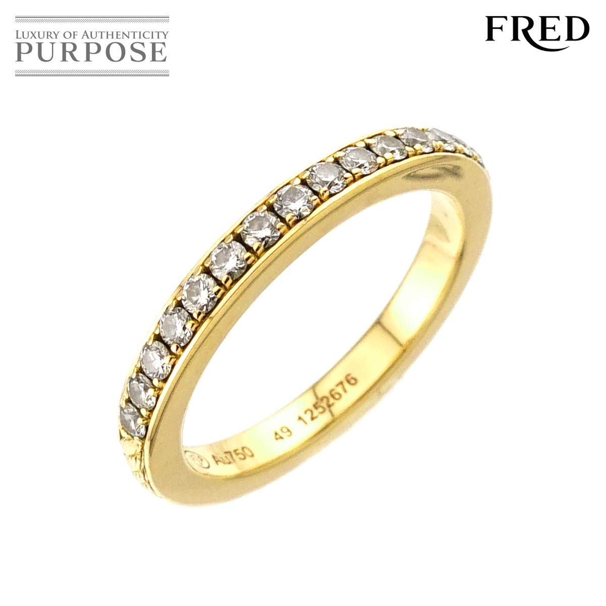 FRED フォース10 デュオ #49 リング ダイヤ K18 YG イエローゴールド 750 指輪 Force 10 Diamond Ring フレッド 90313830
