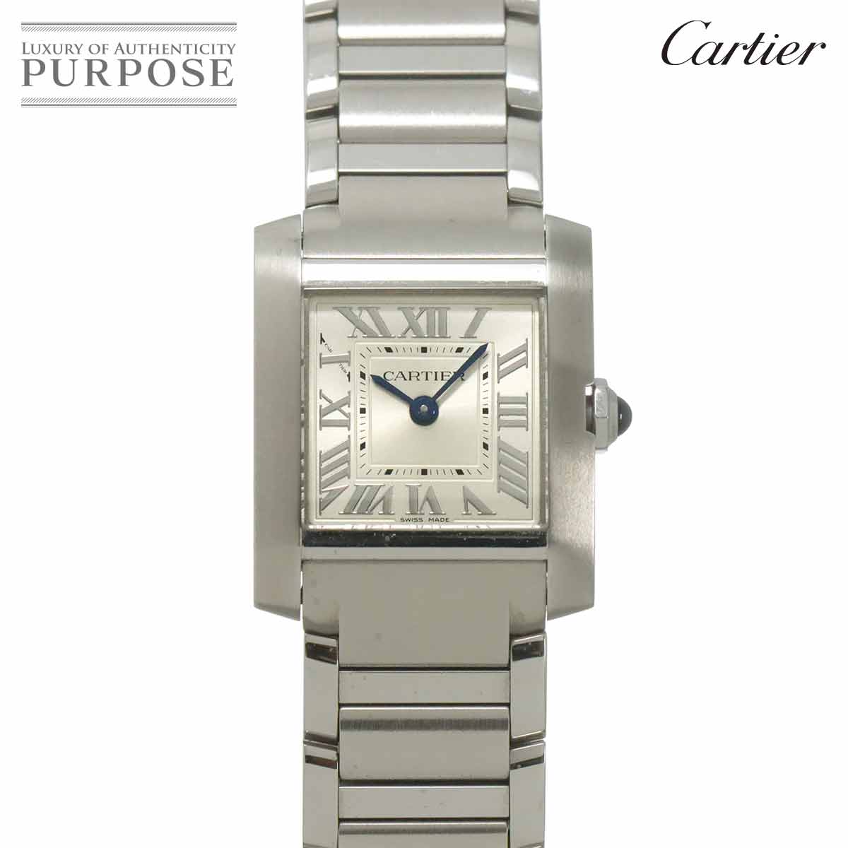 Cartier タンクフランセーズSM WSTA0129 レディース 腕時計 シルバー クォーツ ウォッチ Tank Francaise カルティエ 90317260