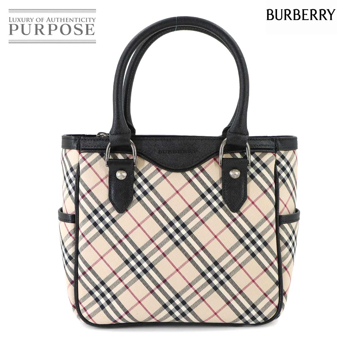 BURBERRY バーバリー トートバッグ ノバチェック ホワイト ベージュ 