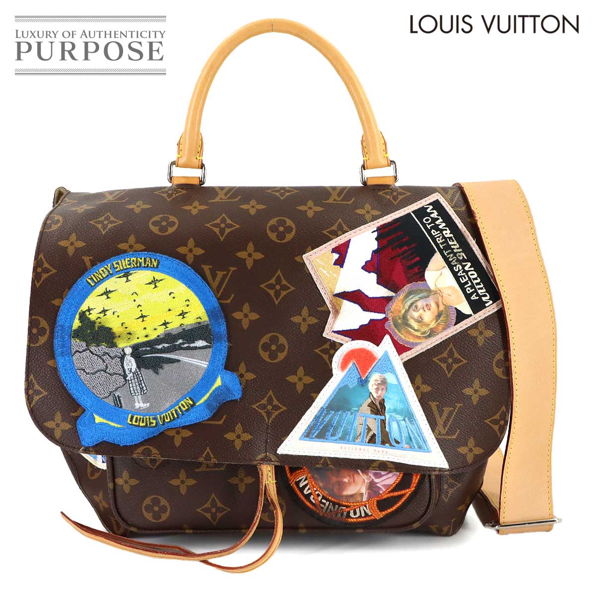 LOUIS VUITTON モノグラム シンディ シャーマン カメラメッセンジャー 2way ハンド ショルダー バッグ ブラウン M40287 ルイ ヴィトン 90314533