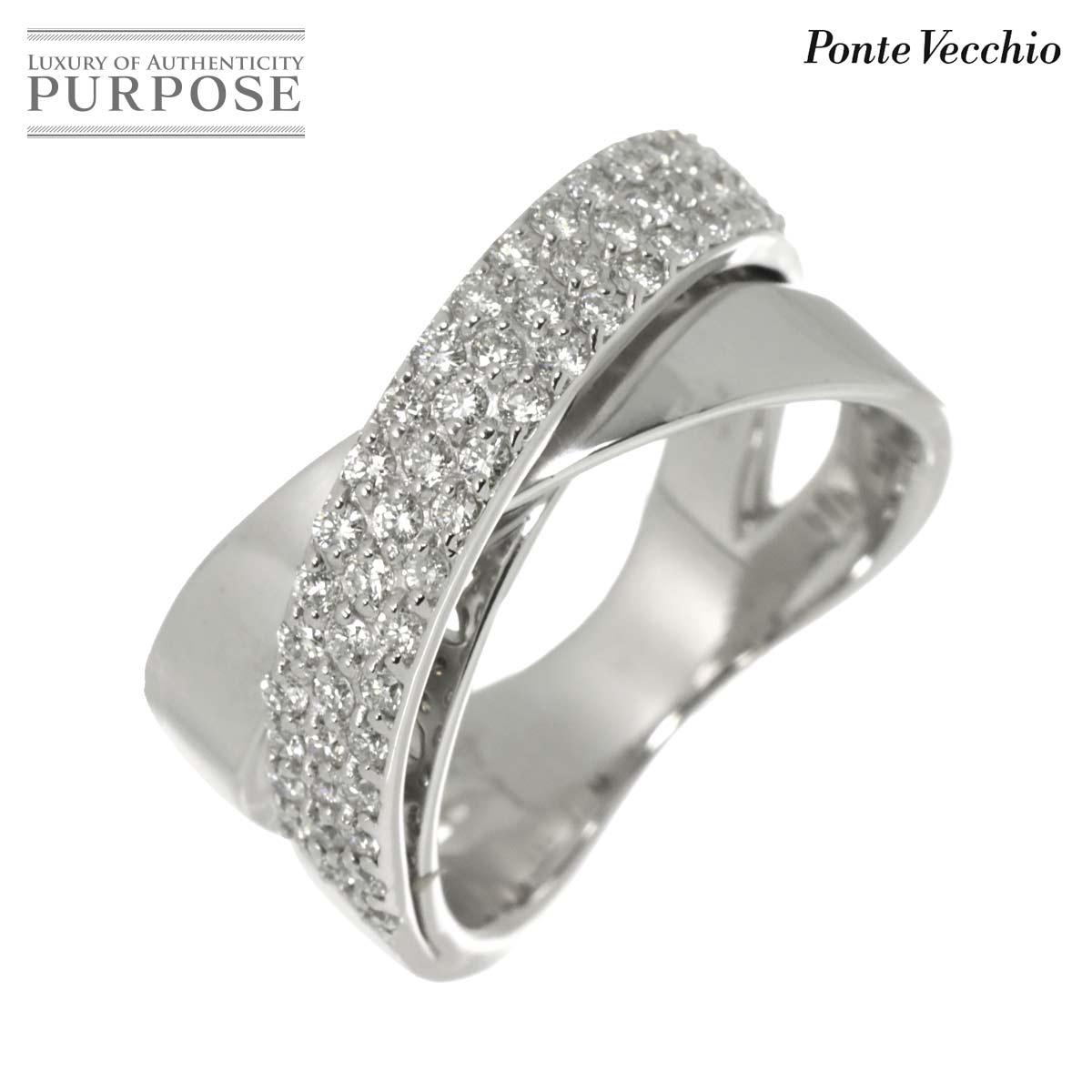 Ponte Vecchio 12号 リング ダイヤ 0.57ct K18 WG ホワイトゴールド 750 指輪 Diamond Ring ポンテヴェキオ 90310415