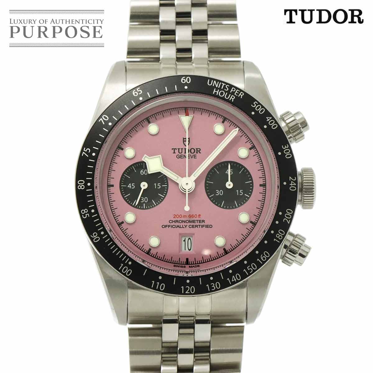 TUDOR ブラックベイ クロノ 79360N クロノグラフ メンズ 腕時計 デイト ピンク オートマ 自動巻き ウォッチ Black Bay チューダー チュードル 90314713