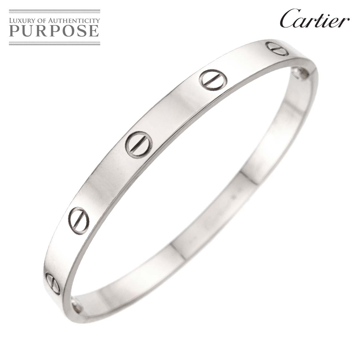 Cartier ラブ ブレス #19 K18 WG ホワイトゴールド 750 ブレスレット バングル Love Bracelet カルティエ 90312847