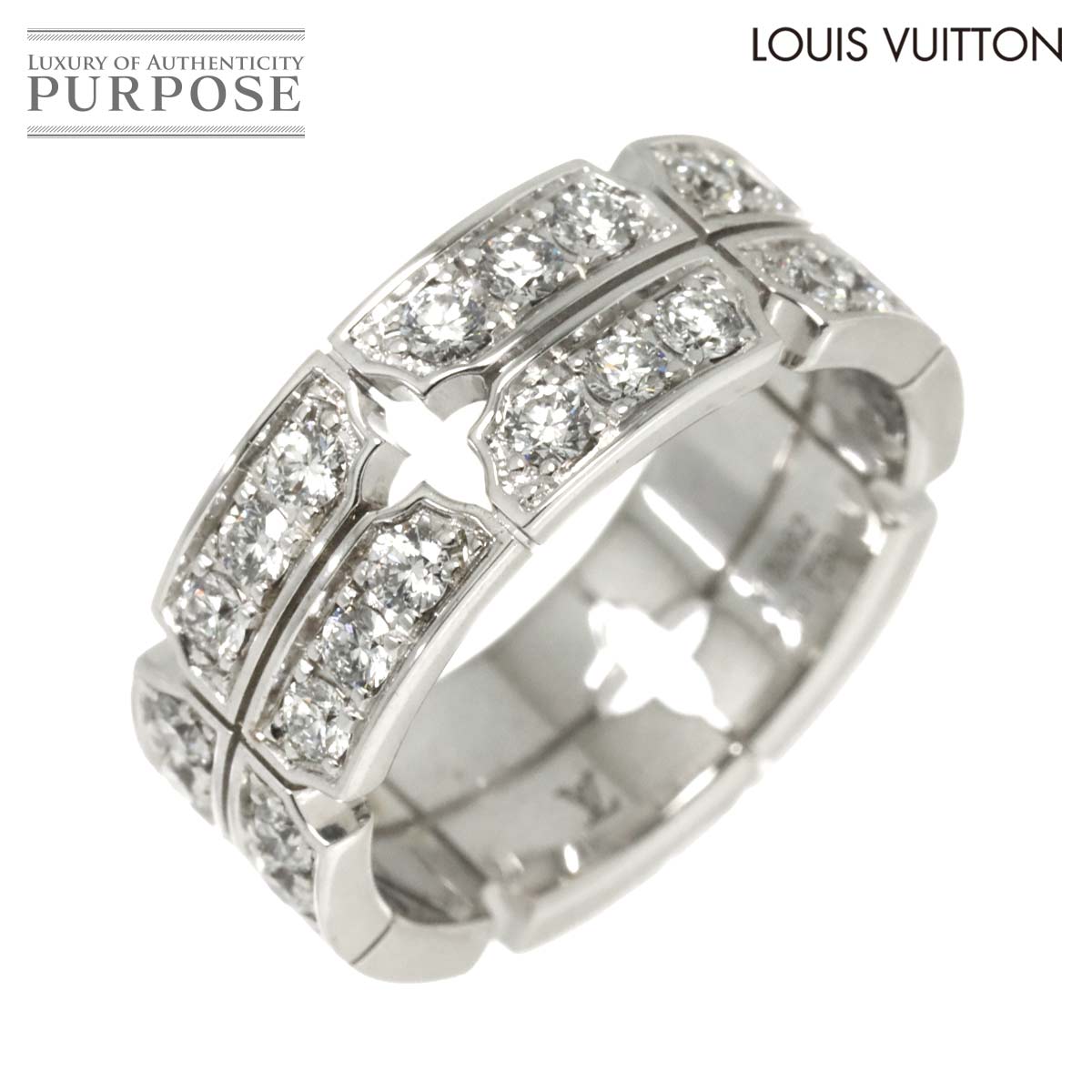 LOUIS VUITTON タンブラー #50 リング ダイヤ K18 WG ホワイトゴールド 750 指輪 Diamond Ring【証明書付き】ルイ ヴィトン 90313384