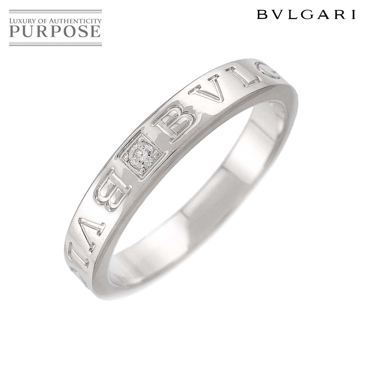 BVLGARI ビーゼロワン エッセンシャル 25号 リング ダイヤ 1P K18 WG ホワイトゴールド 750 指輪 B-ZERO1 Ring ブルガリ 90313746