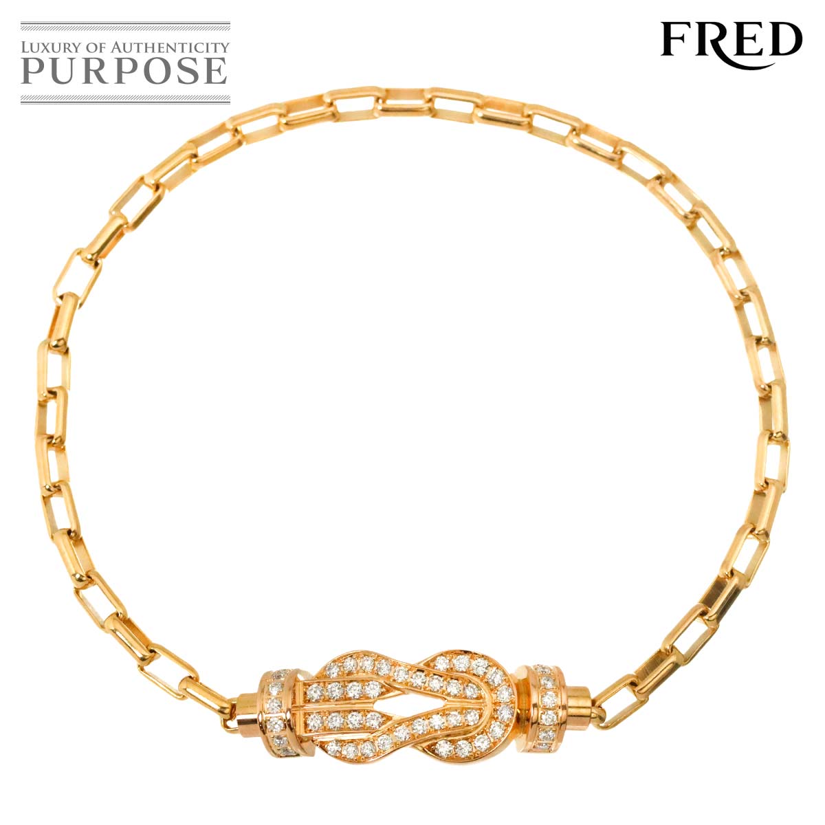 FRED シャンス アンフィニ ミディアム MM #15 ダイヤ ブレスレット K18 PG ピンクゴールド 750 Bracelet【証明書付き】フレッド 90316804
