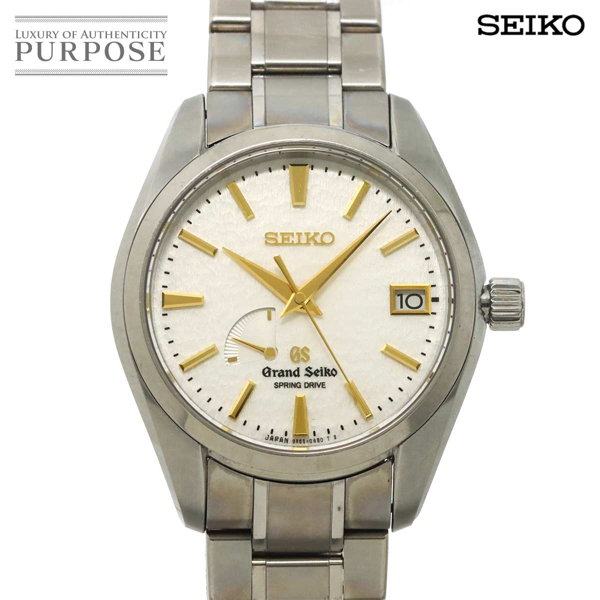 SEIKO グランドセイコー スプリングドライブ SBGA059 メンズ 腕時計 9R65-0AE0 パワーリザーブ デイト ホワイト オートマ 自動巻き ウォッチ Spring Drive セイコー 90317553