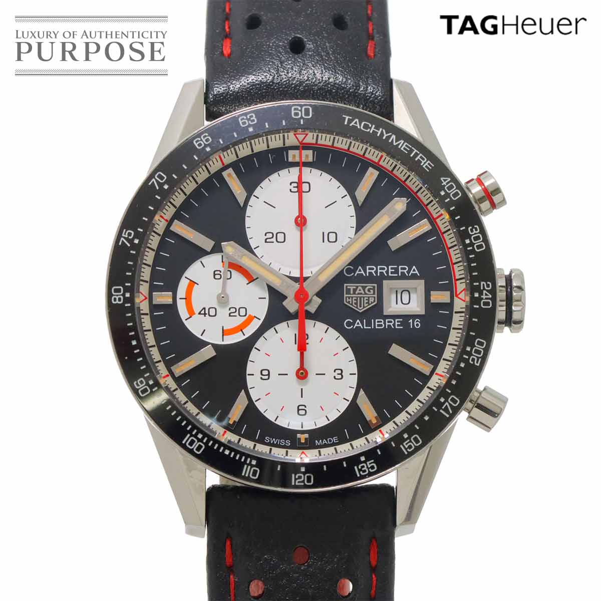 TAG Heuer カレラ CV201AP-0 クロノグラフ メンズ 腕時計 デイト ブラック オートマ 自動巻き ウォッチ Carrera タグホイヤー 90318093