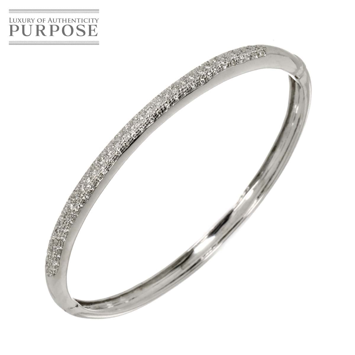 ダイヤ 0.70ct ブレスレット 18.5cm K18 WG ホワイトゴールド 750 Diamond Bracelet 90312100
