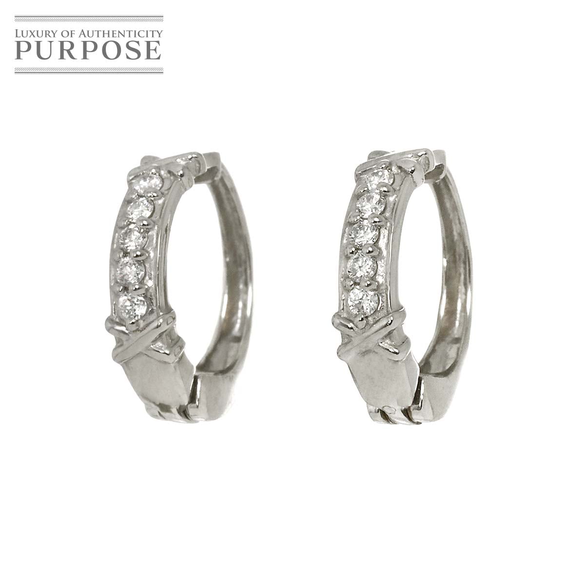 ダイヤ 0.05ct/0.05ct イヤリング Pt プラチナ Diamond Earrings Clip on 90313526