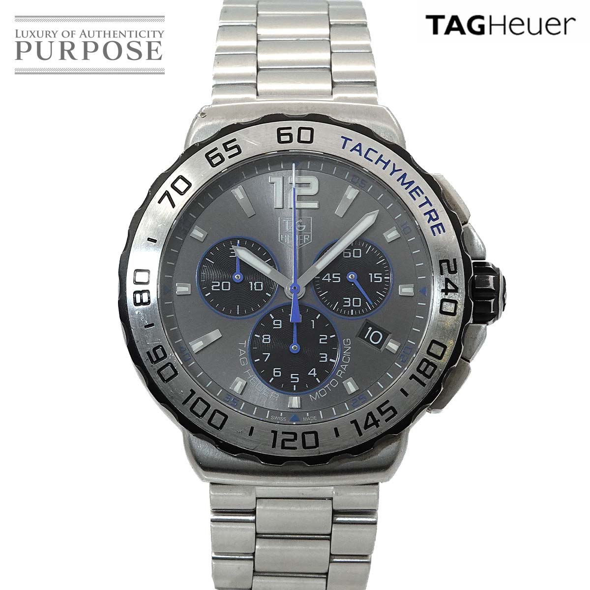 TAG Heuer フォーミュラ1 CAU1119 クロノグラフ メンズ 腕時計 デイト グレー クォーツ ウォッチ Formula1 タグホイヤー 90317689