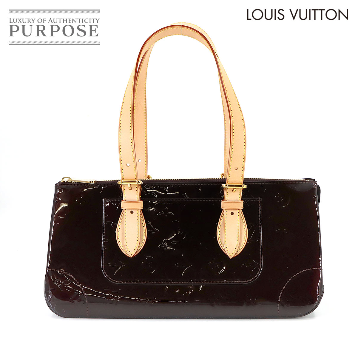 LOUIS VUITTON モノグラム ヴェルニ ローズウッド アヴェニュー ショルダー バッグ レザー アマラント M93510 Rosewood Avenue ルイ ヴィトン 90314110