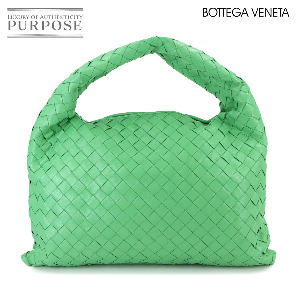 BOTTEGA VENETA イントレチャート ポップ スモール ショルダー バッグ レザー グリーン Pop Small ボッテガ ヴェネタ 90316625