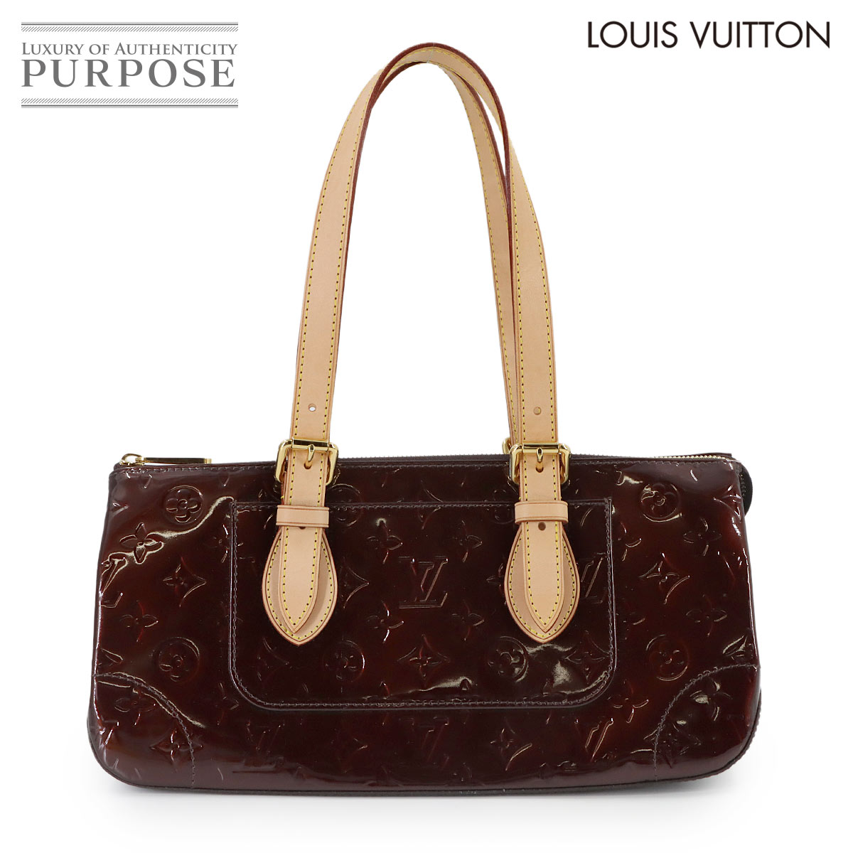 LOUIS VUITTON モノグラム ヴェルニ ローズウッド アヴェニュー ショルダー バッグ レザー アマラント M93510 Rosewood Avenue ルイ ヴィトン 90316639