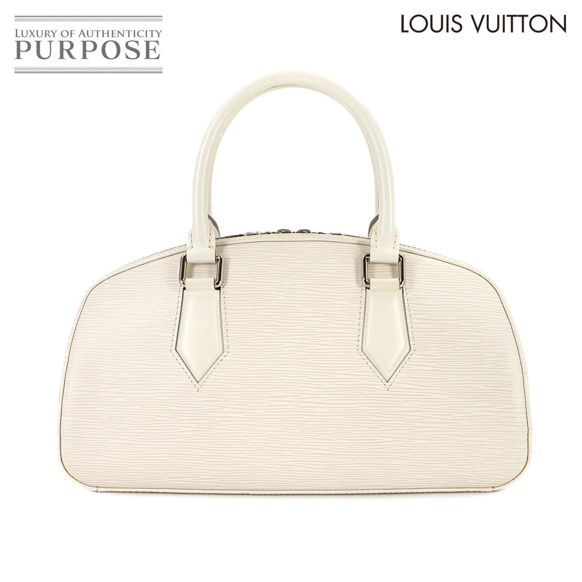 LOUIS VUITTON エピ ジャスミン ハンド バッグ レザー ホワイト M5285J シルバー 金具 Epi Jasmin ルイ ヴィトン 90316695