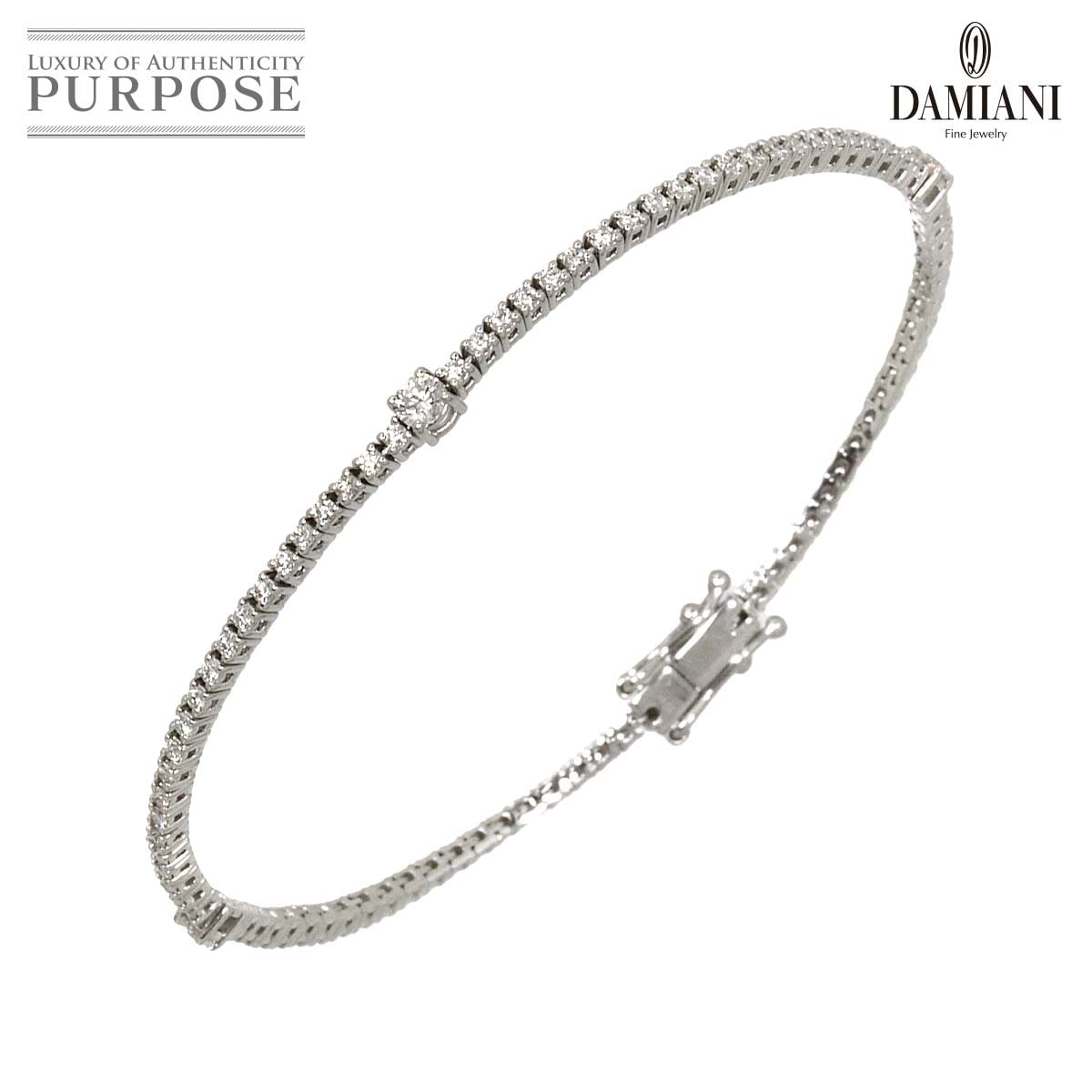 DAMIANI ノッテ ディ サン ロレンツォ ダイヤ ブレスレット 17.5cm K18 WG ホワイトゴールド 750 Diamond Bracelet ダミアーニ 90311477