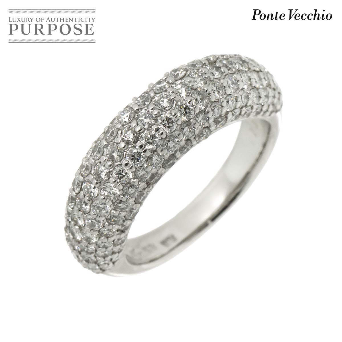 Ponte Vecchio 9号 リング ダイヤ 1.70ct K18 WG ホワイトゴールド 750 指輪 Diamond Ring ポンテヴェキオ 90313640