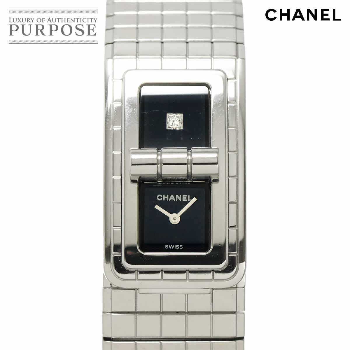 CHANEL コードココ H5144 ダイヤ レディース 腕時計 ブラック クォーツ ウォッチ シャネル 90312973