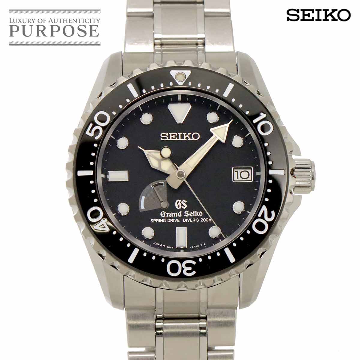 SEIKO グランドセイコー スプリングドライブ ダイバーズウォッチ SBGA029 マスターショップ限定 9R65 0AM0 メンズ 腕時計 デイト ブラック 自動巻き Grand Seiko セイコー 90314847