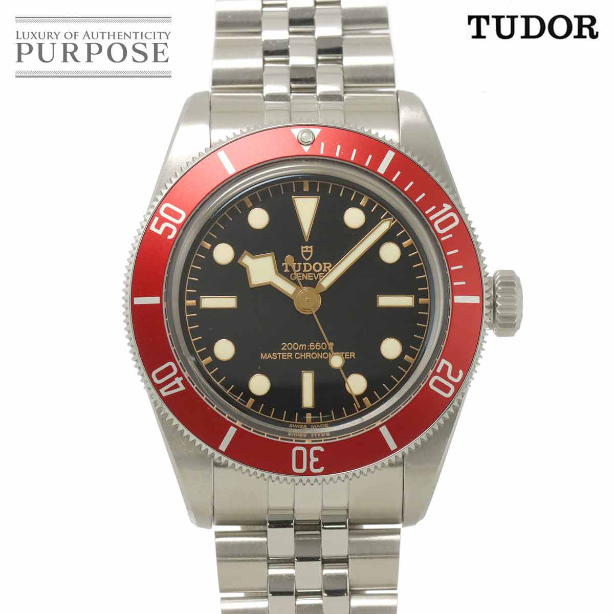 TUDOR ブラックベイ 7941A1A0RU レッドベゼル メンズ 腕時計 ブラック オートマ 自動巻き ウォッチ Heritage Black Bay チューダー チュードル 90318670