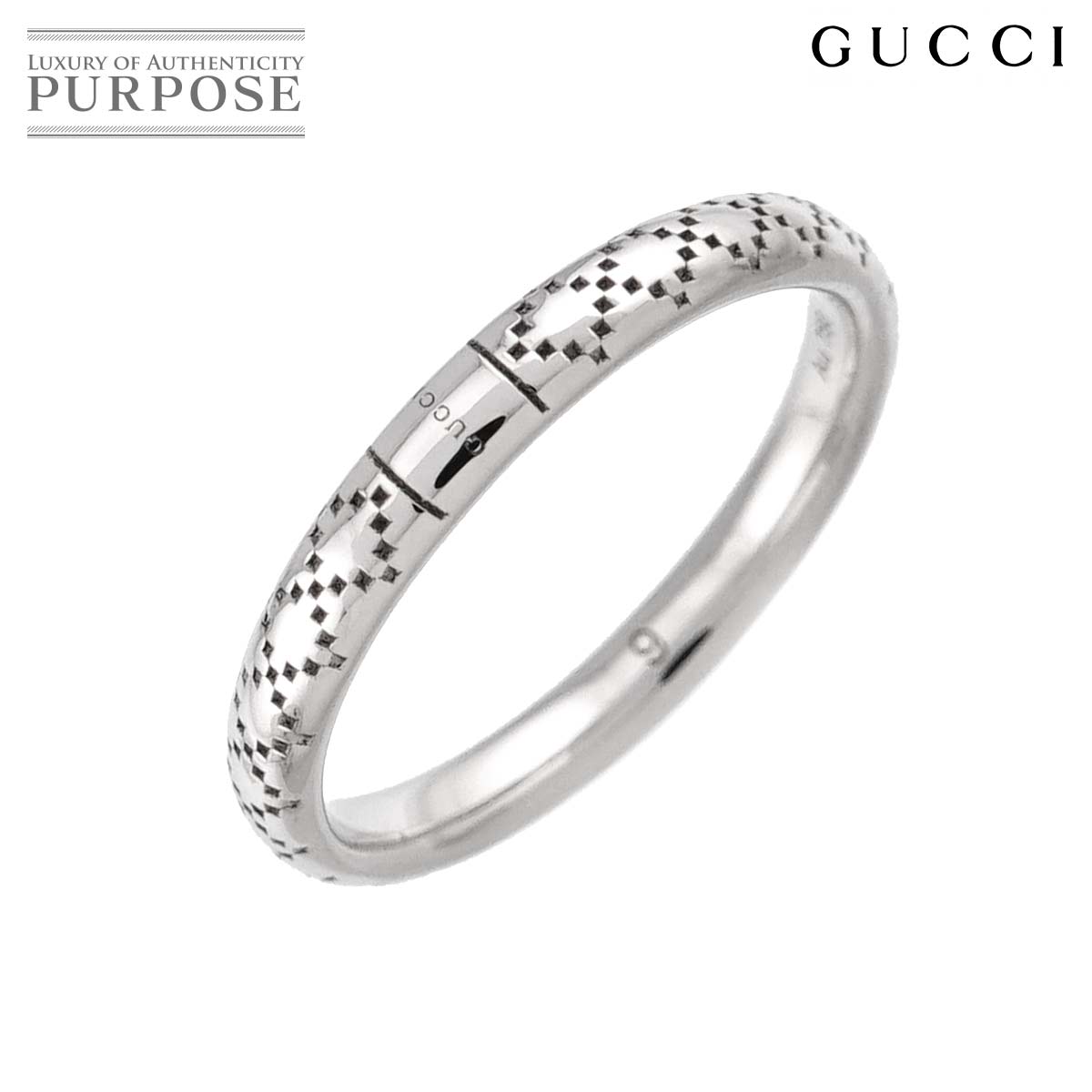 GUCCI アイコン #9 リング K18 WG ホワイトゴールド 750 指輪 GUCCI アイコン #9 リング K18 WG ホワイトゴールド 750 指輪