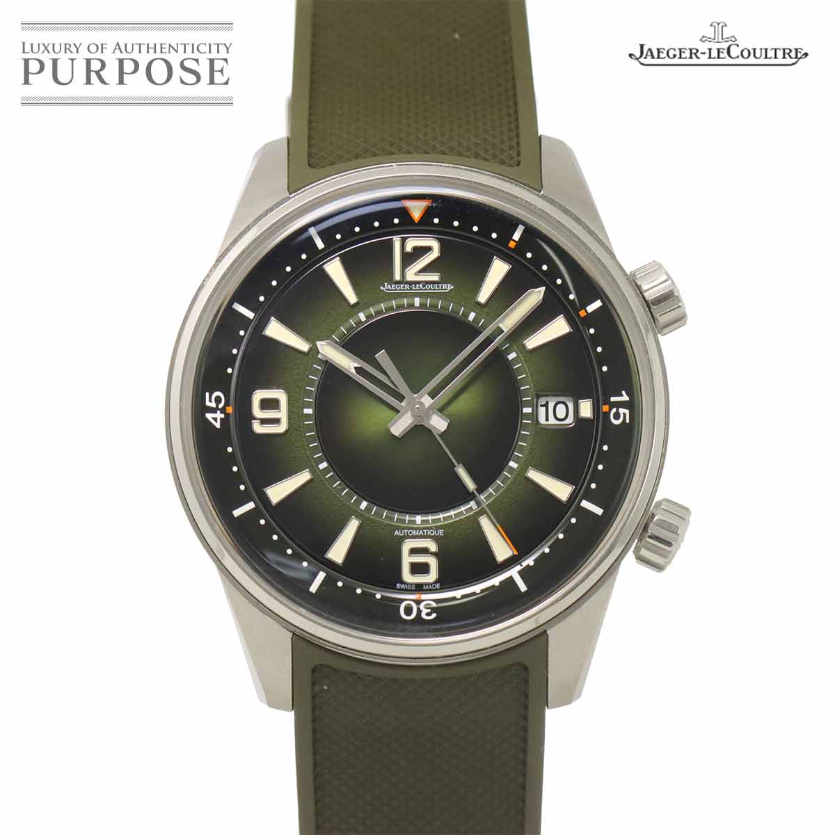 JAEGER-LECOULTRE ポラリス デイト Q906863J メンズ 腕時計 グリーン オートマ 自動巻き Polaris ジャガールクルト 90318366